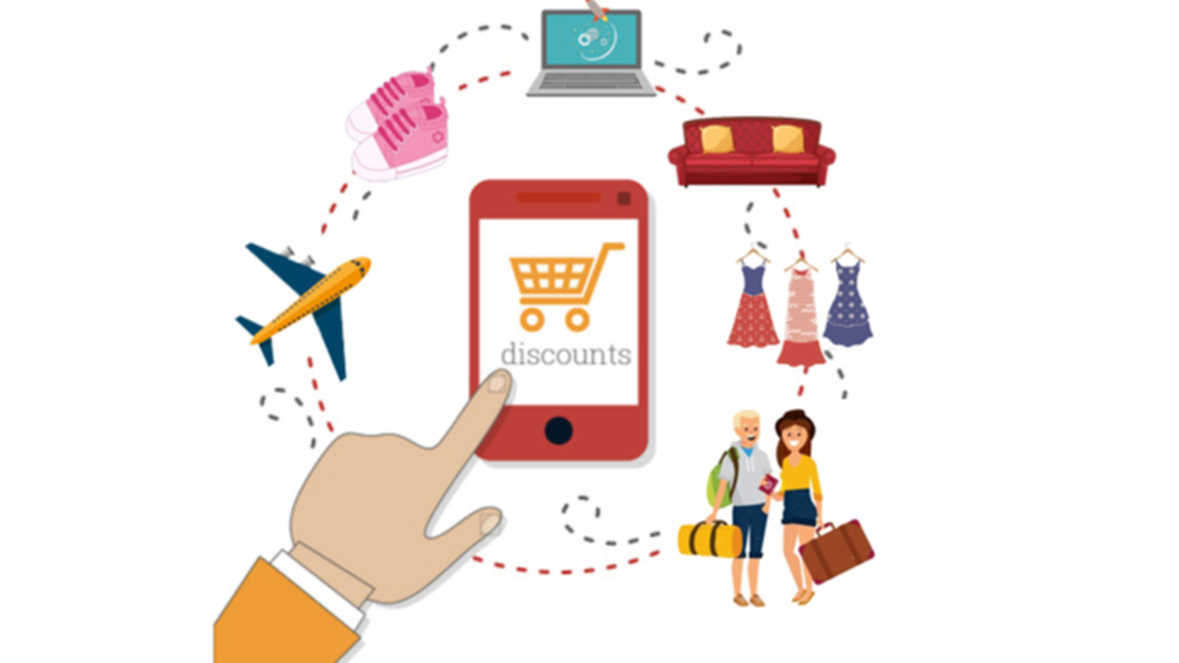 Mobile shopping icon