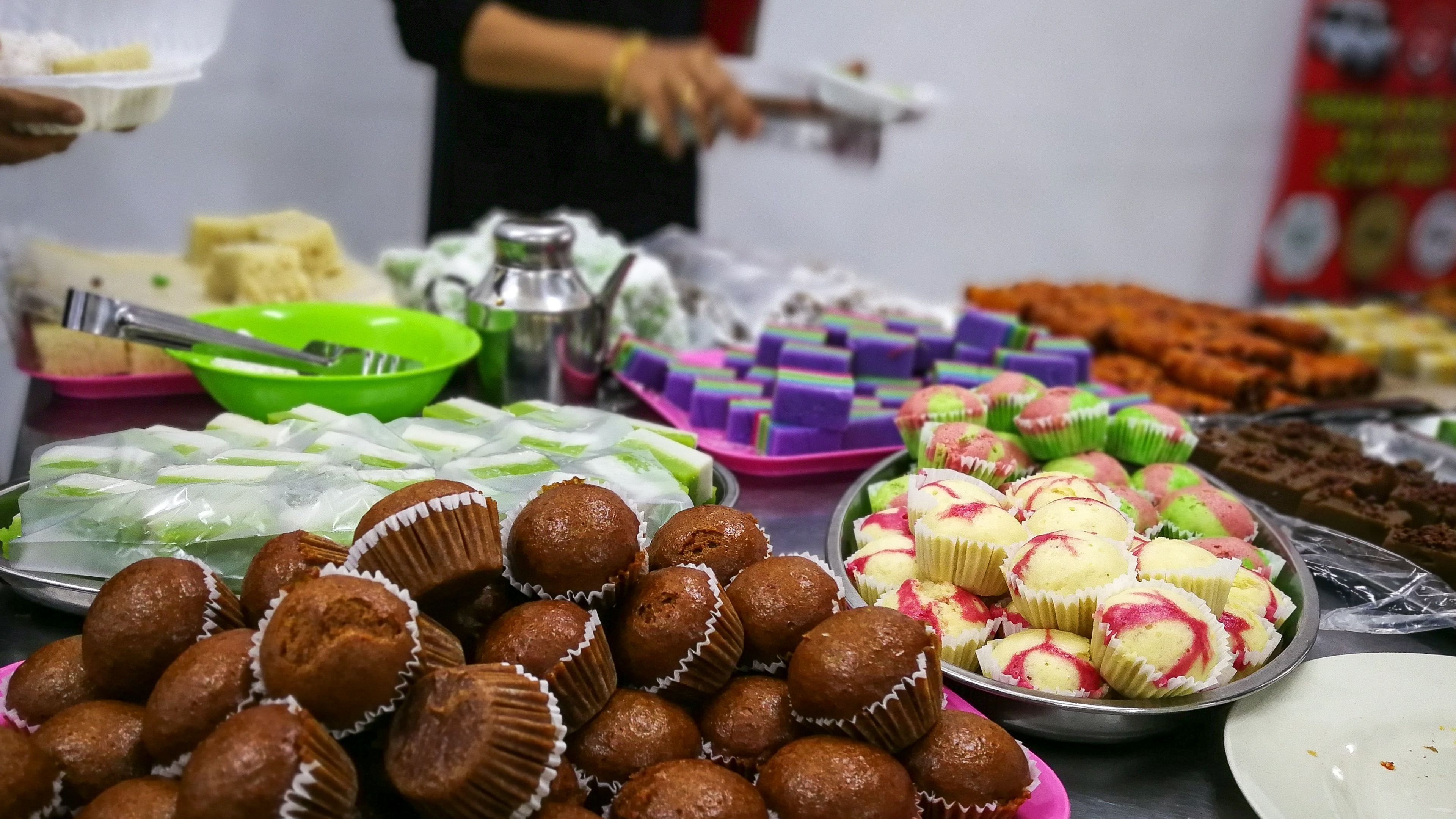 Various delicious traditional desserts 