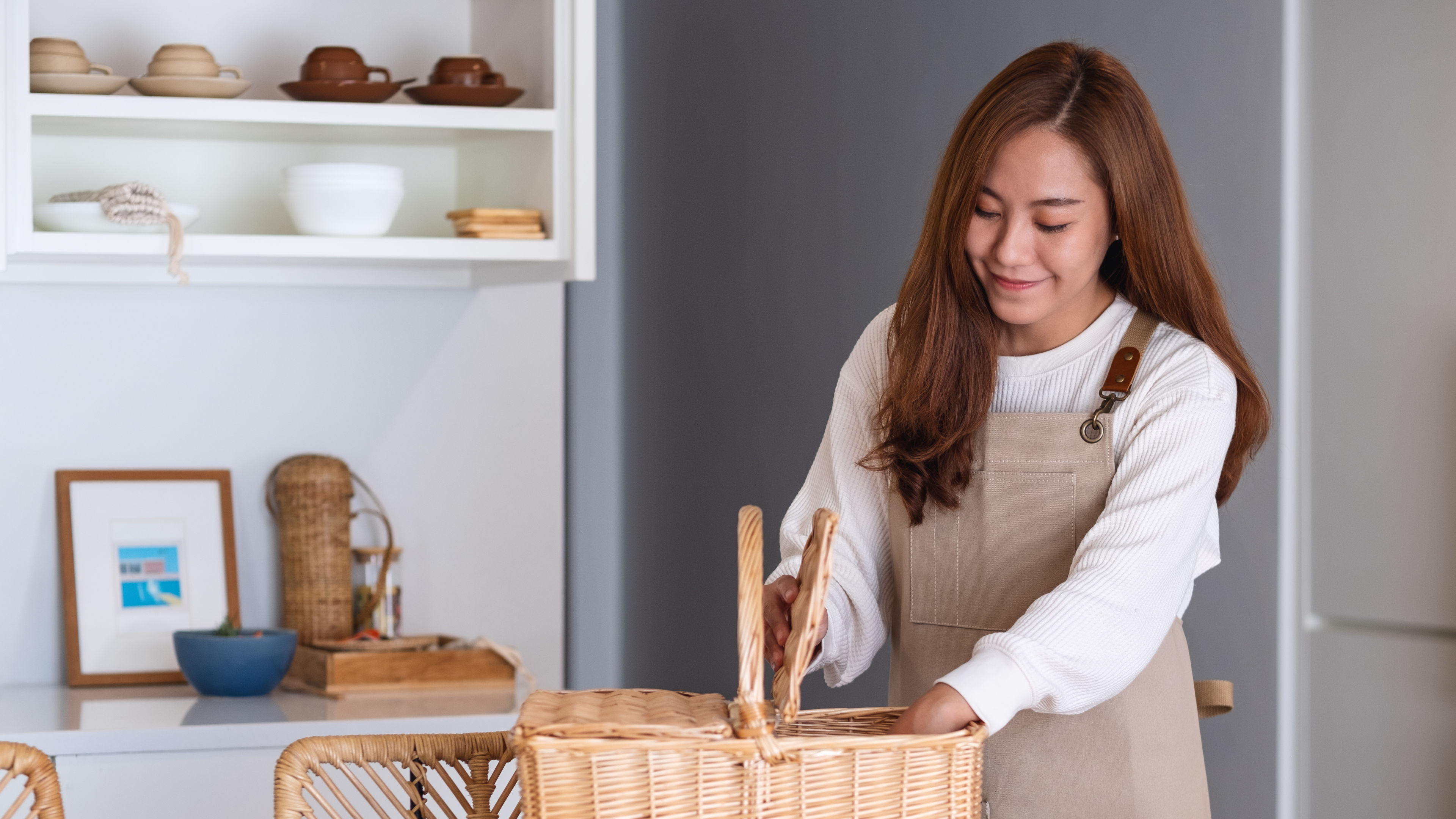 Woman with basket