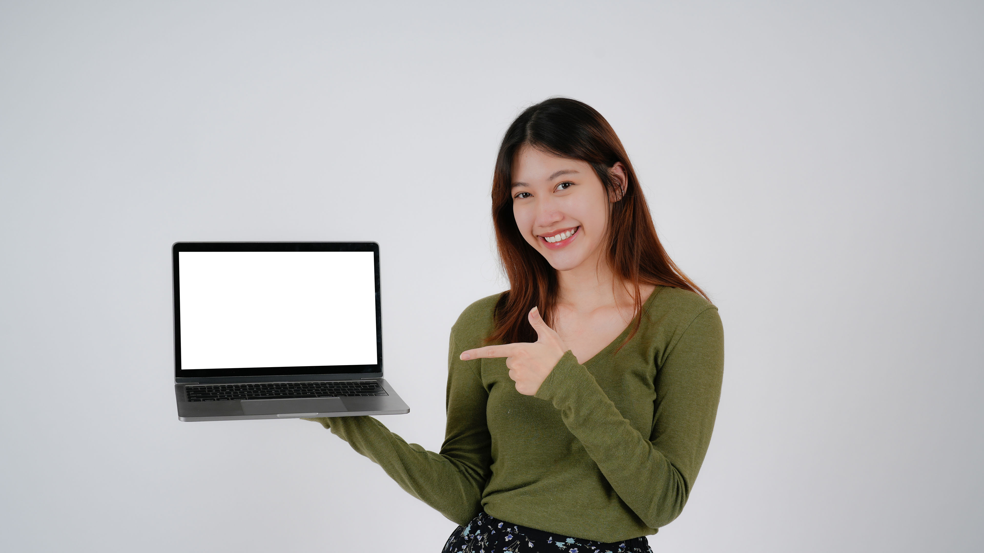 Image of a young girl with a laptop