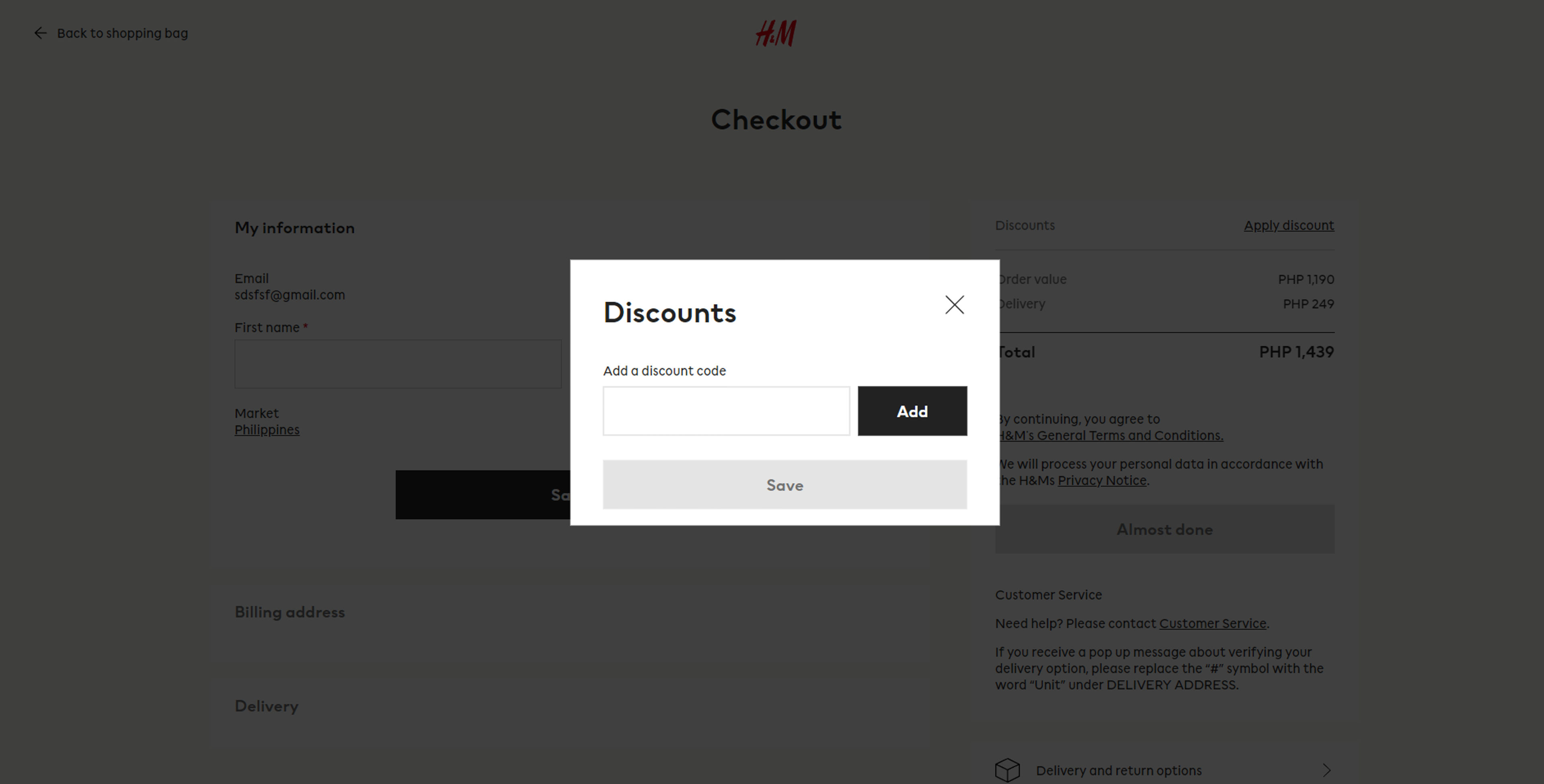 How to use Coupon for H&M