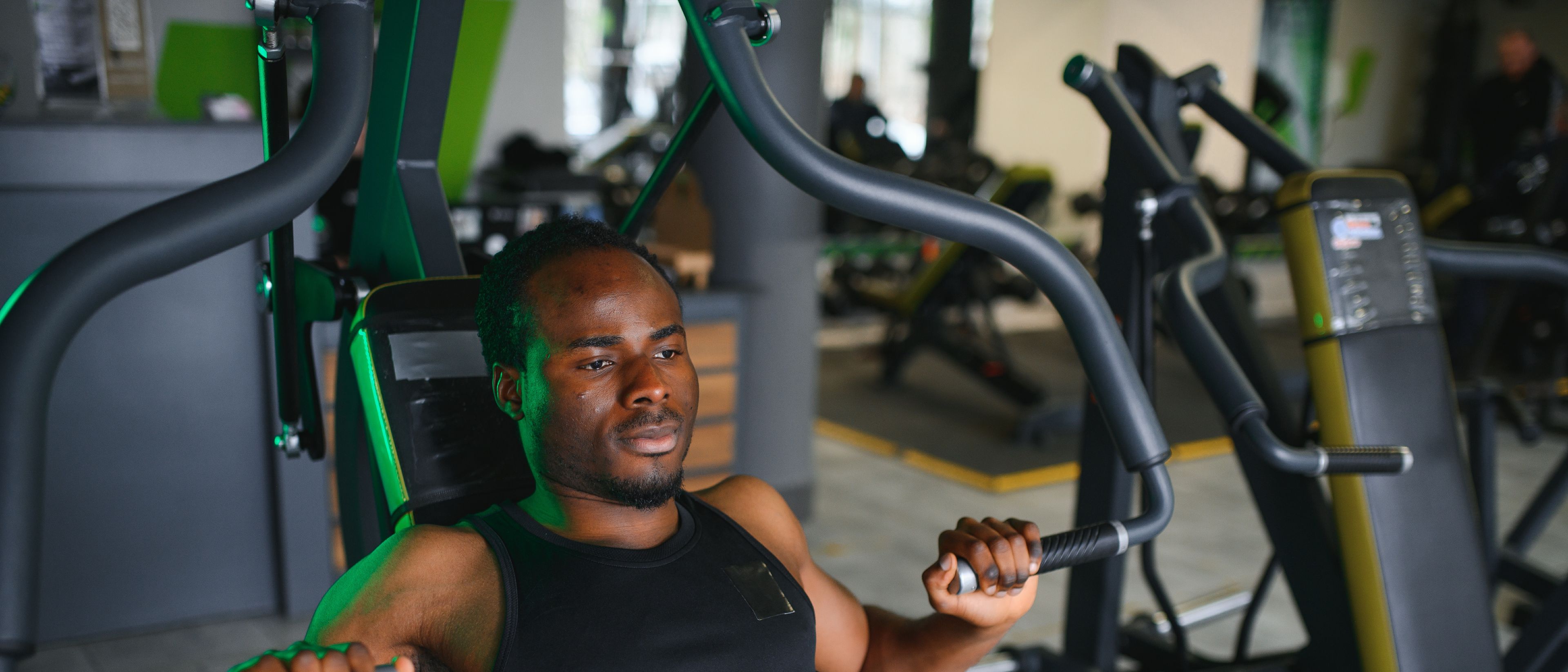 man having workout in the gym