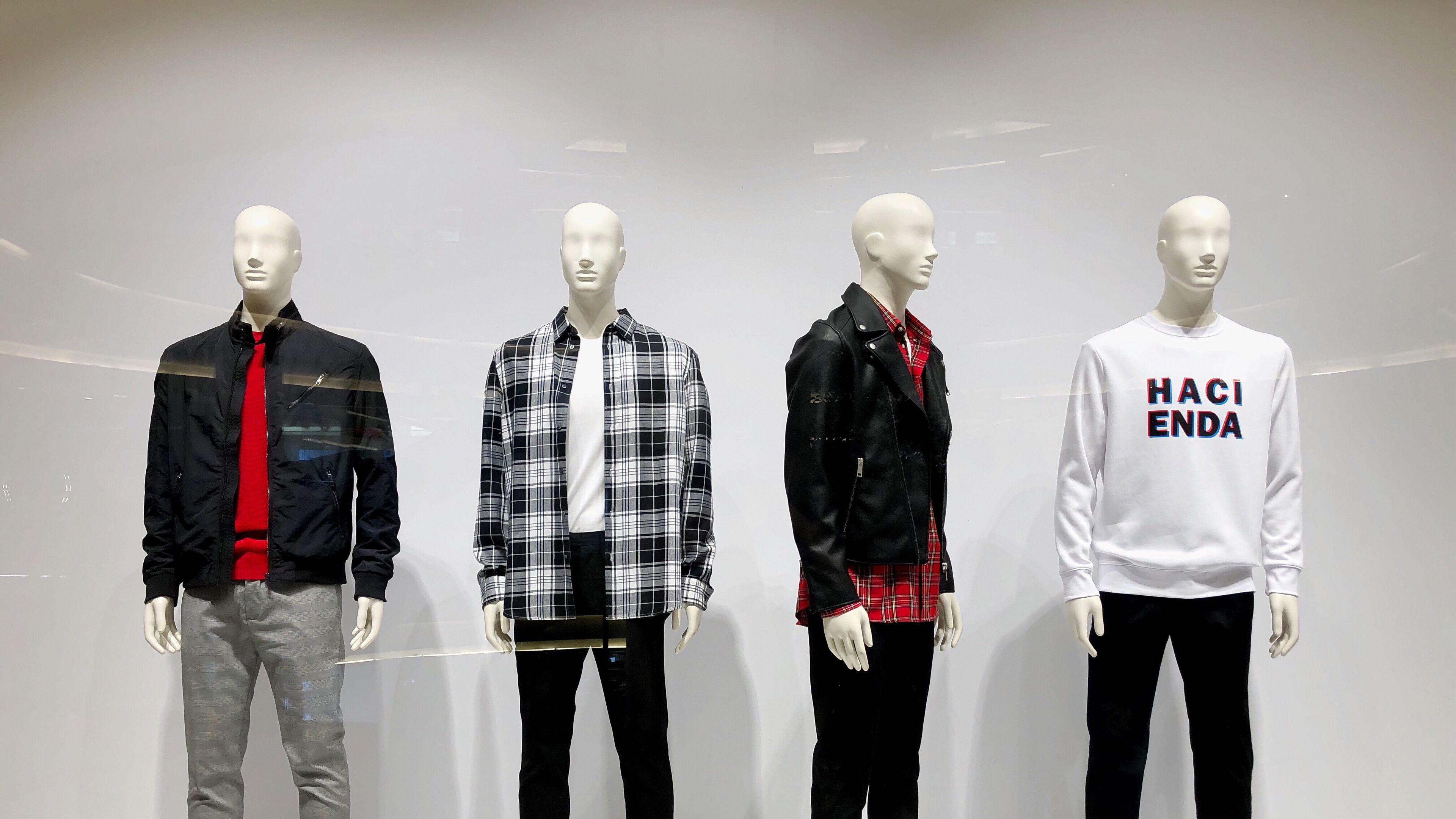 Stylish mannequin outfit display 