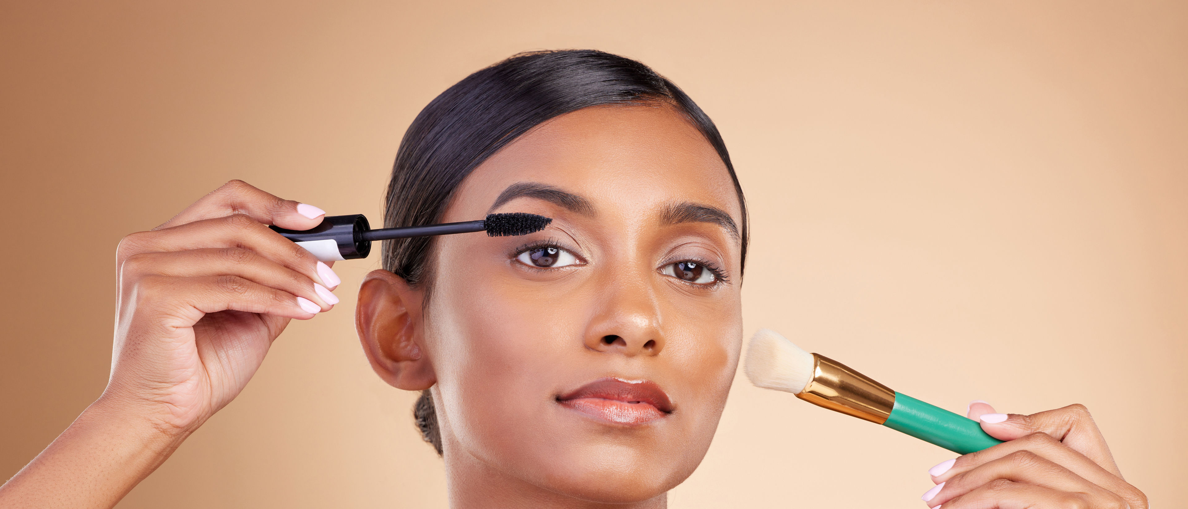 Asian woman with mascara