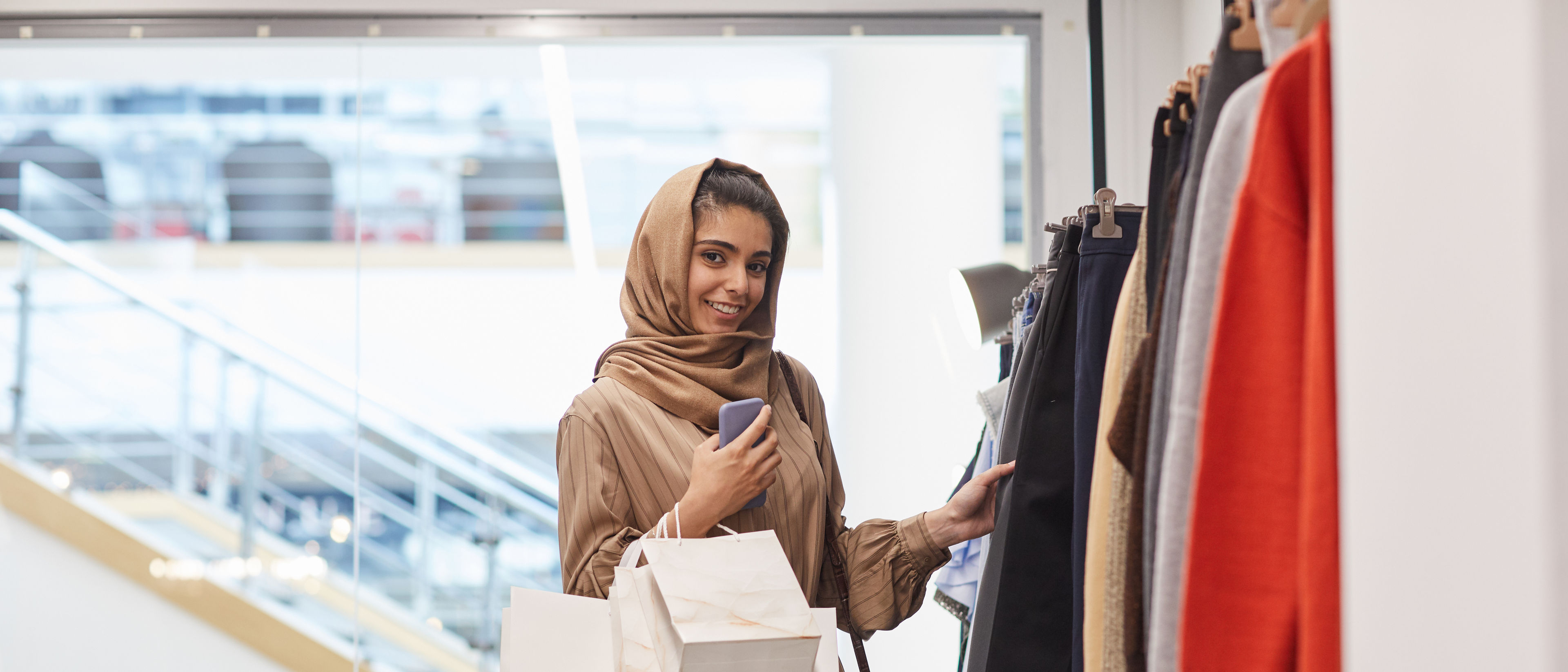 woman shopping in mall