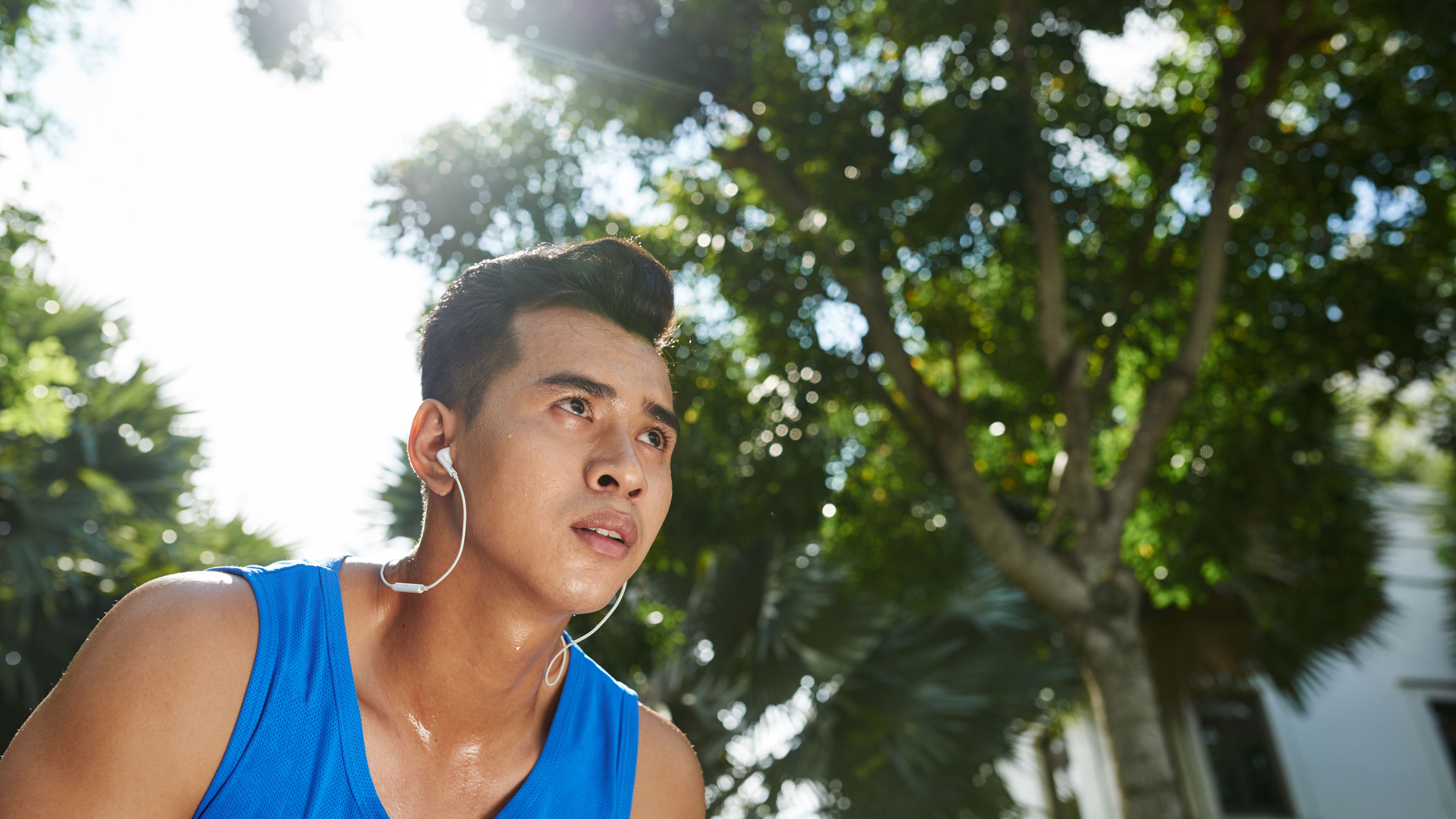 A man doing workout outside