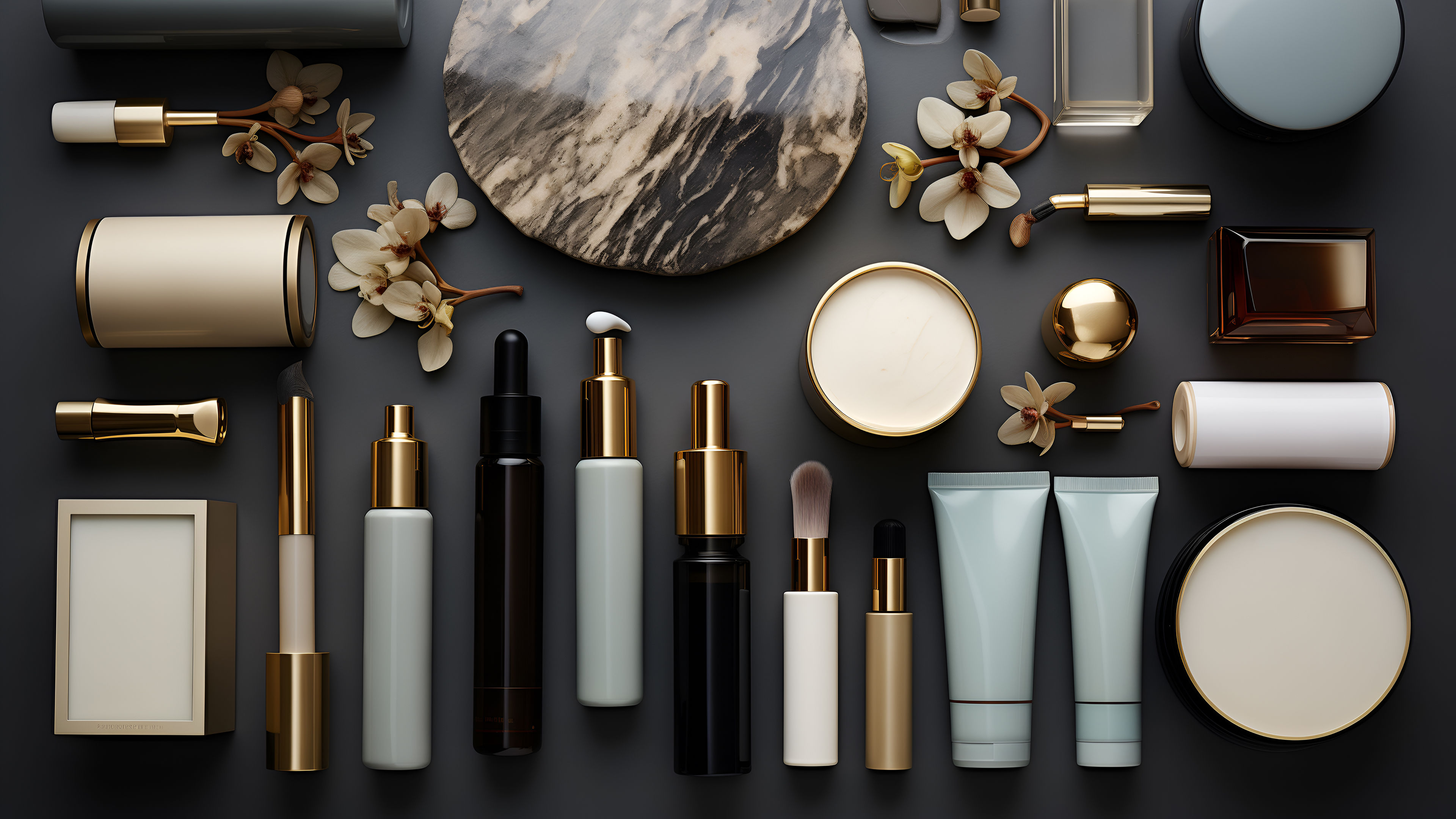 Image of Cosmetics on a table 