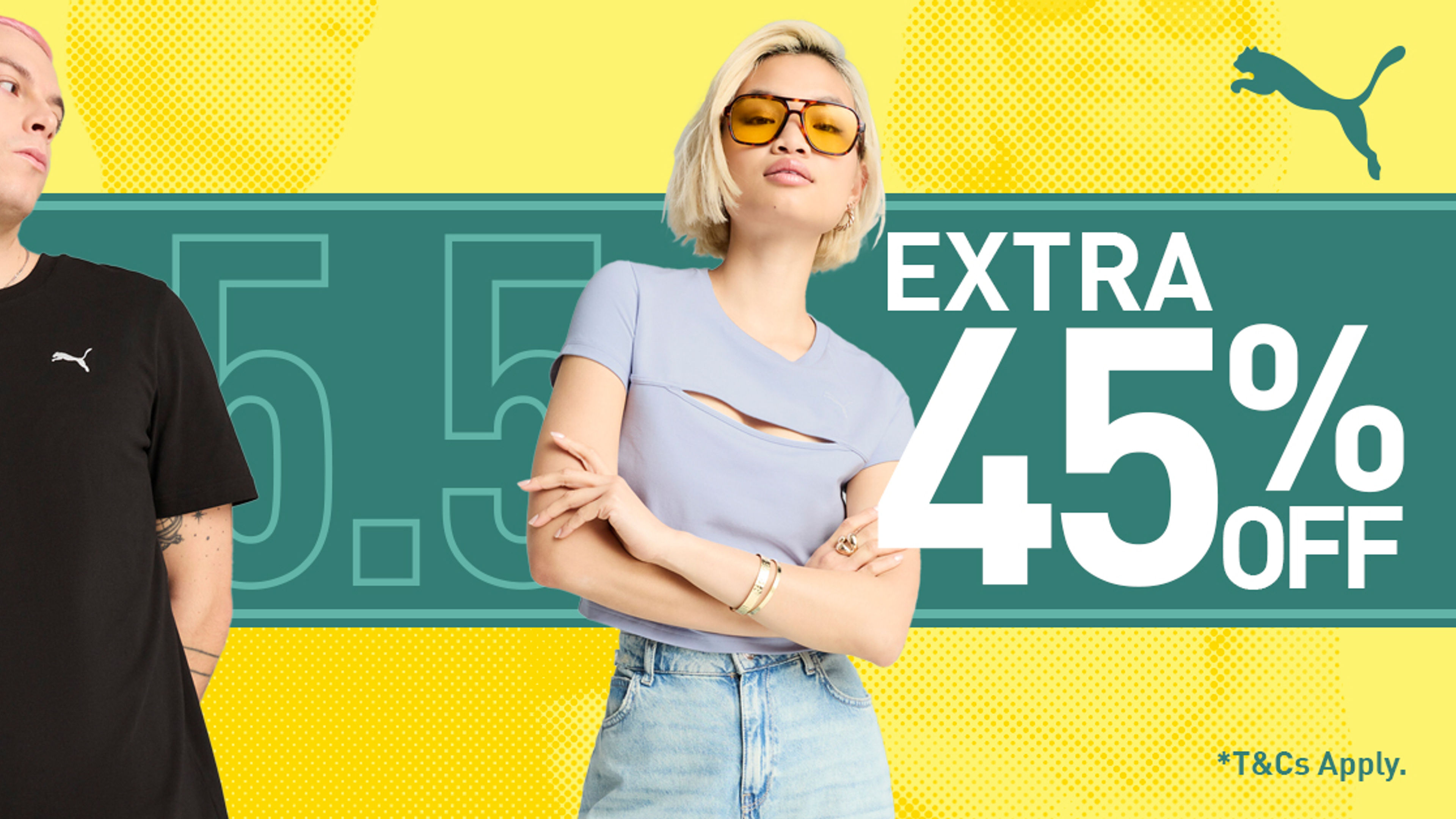 Puma 5.5 sale banner image- 45% Off