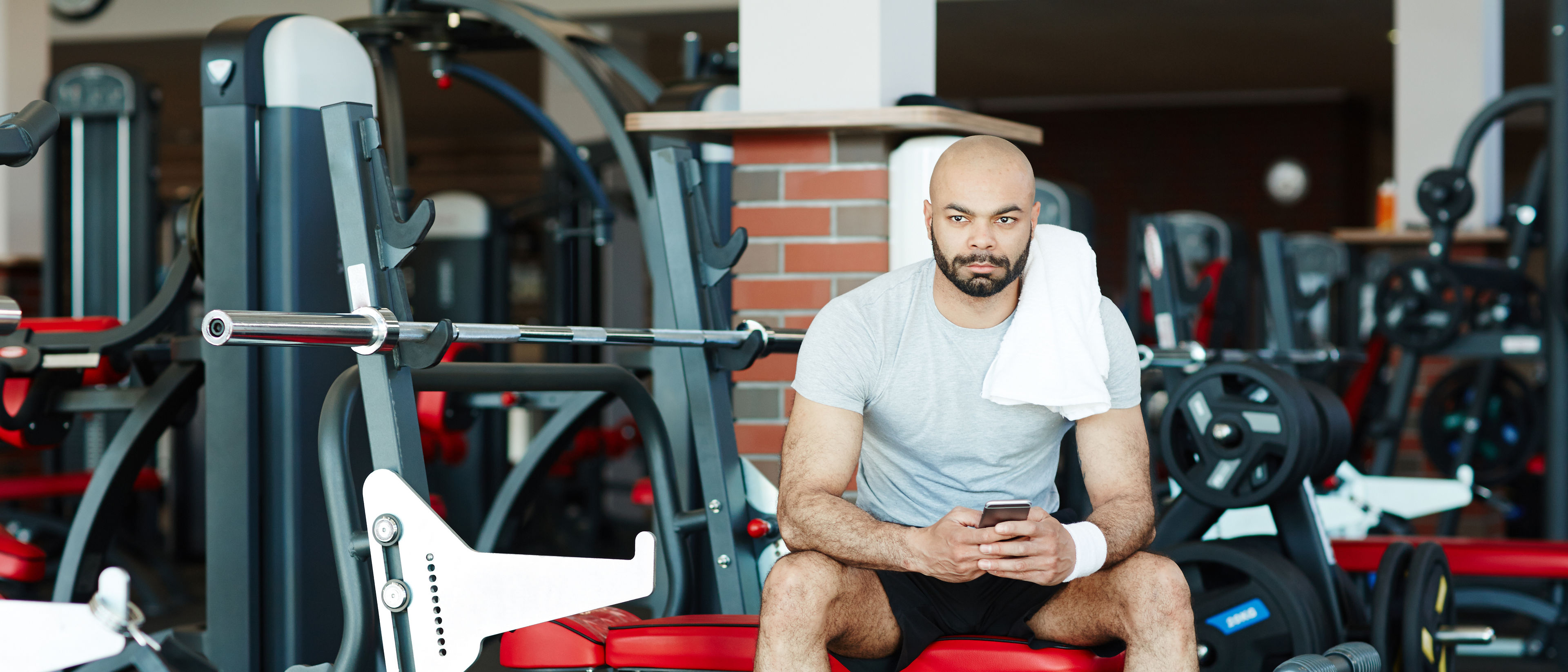 Sportsman in gym