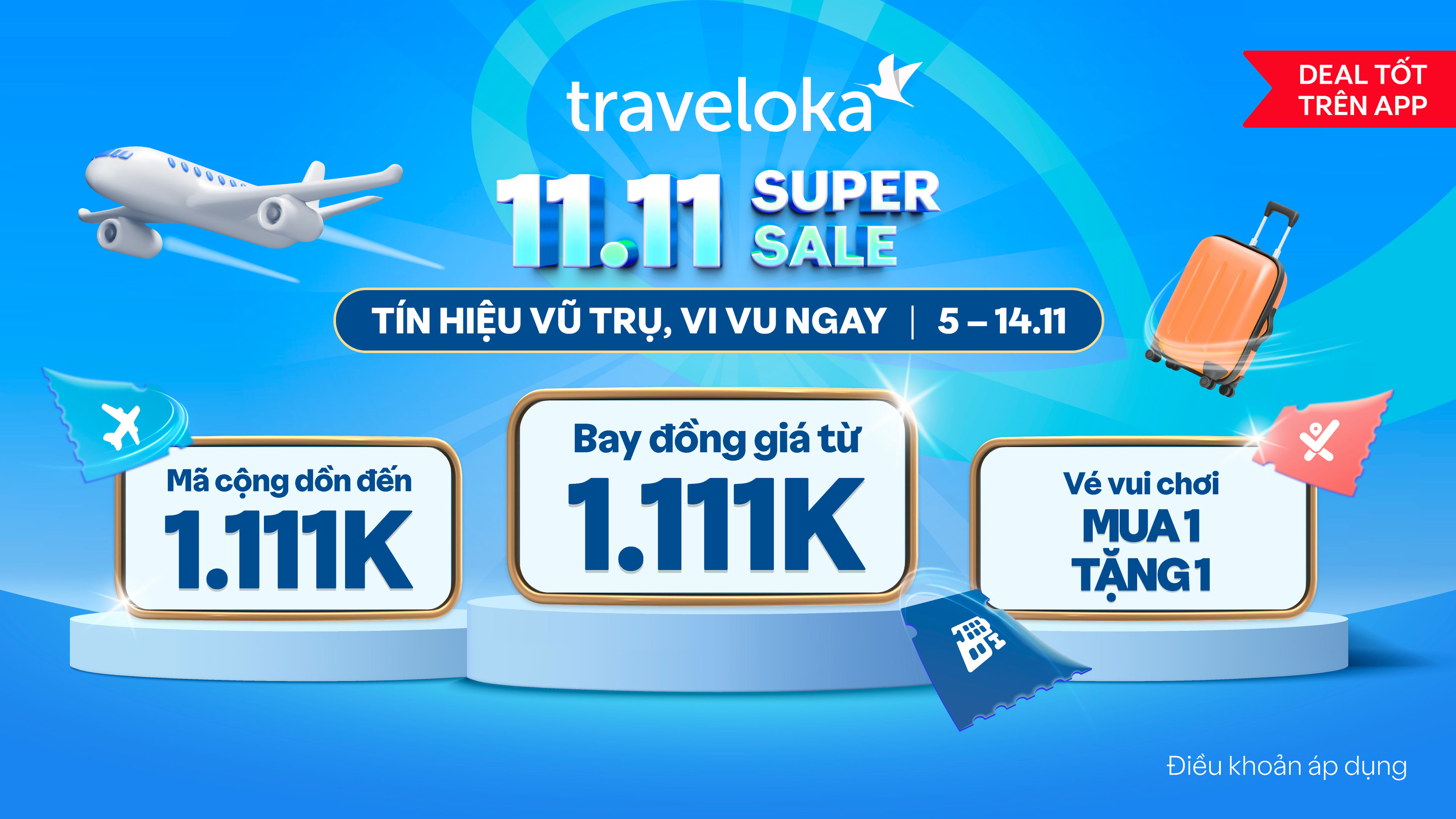 Traveloka Banner - Giảm giá 11.11