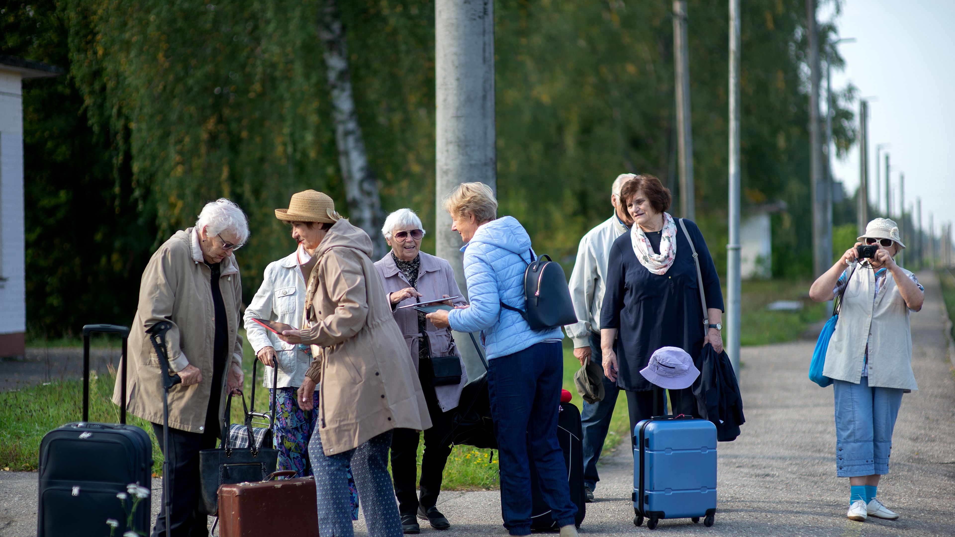 Some people getting ready for a trip 