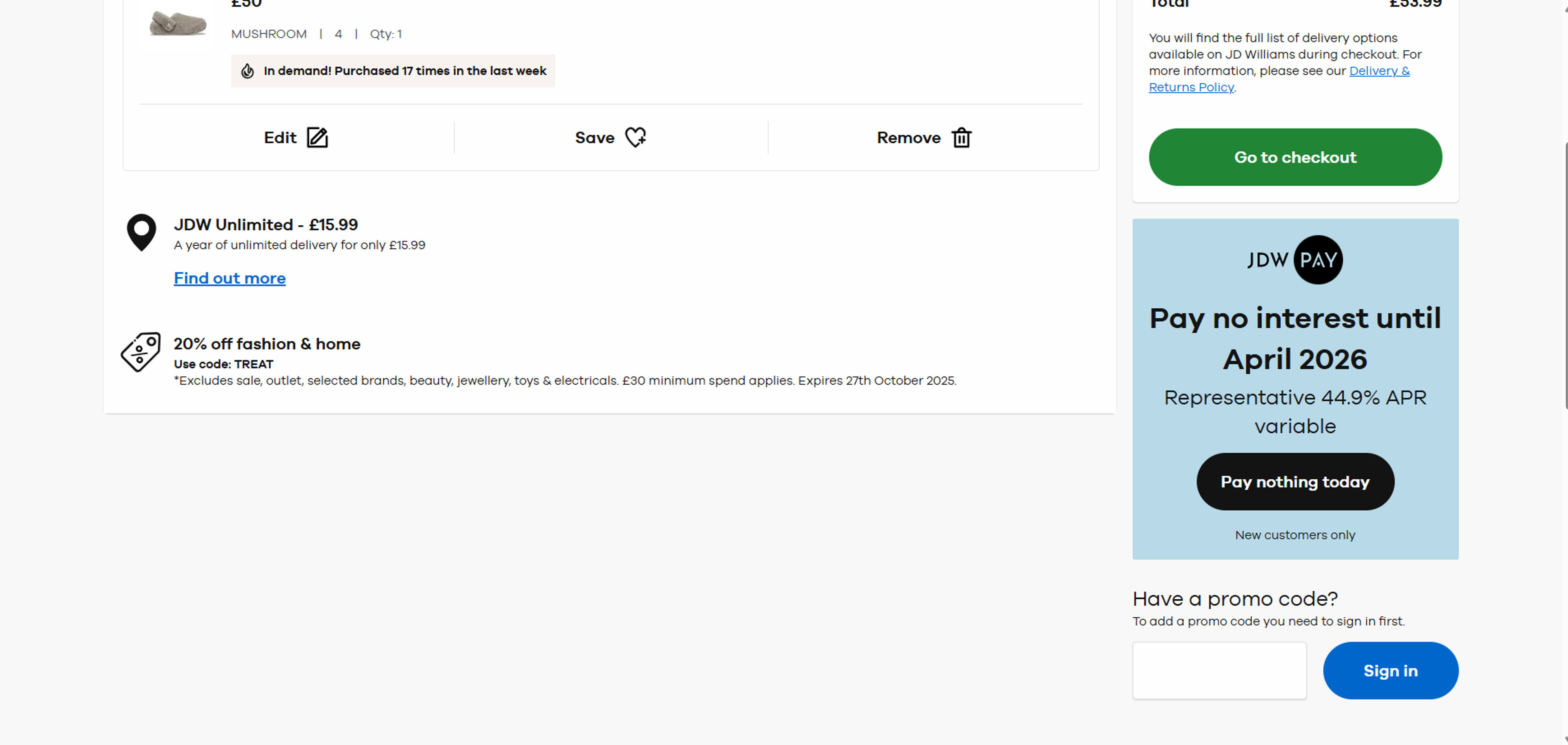 How to use coupon for JD Williams